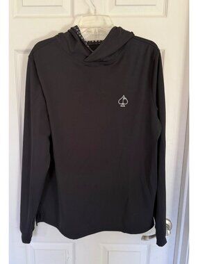 Pins & Aces Black Pullover Long Sleeve Golf Hoodie Men's Medium